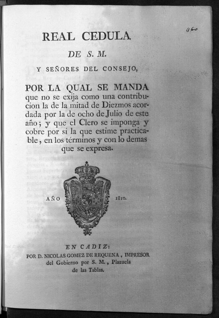 Miniatura de Cédula, 1810-08-20