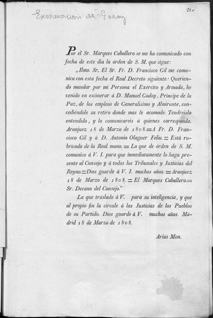 Miniatura de Circular, 1808-03-18