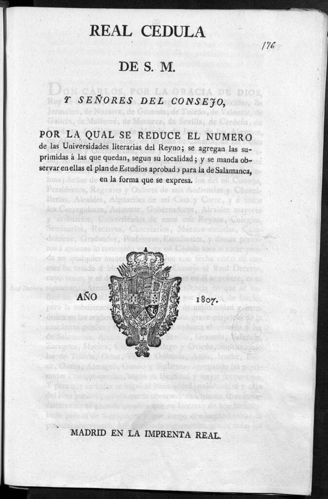 Miniatura de Real Cedula de S. M. y señores del Consejo, en que se declara quienes y en qué forma han de conocer de las testamentarías de Intendentes, Administradores generales, Contadores, y demas dependientes de rentas contra quienes resulte algun débito ú obligación en favor del Real Fisco