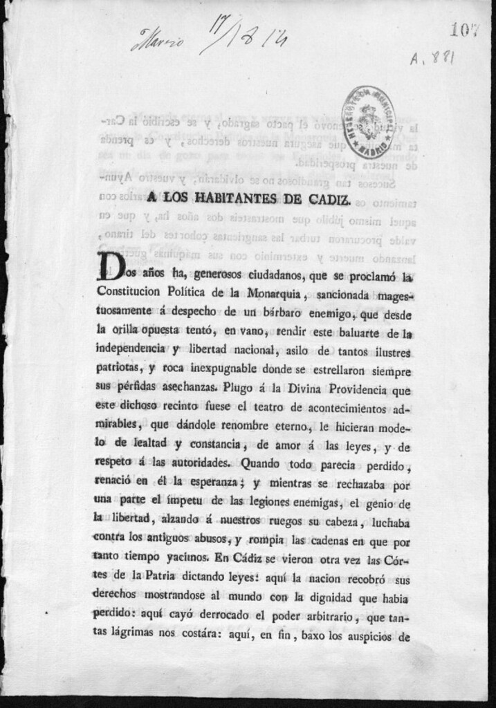 Miniatura de A los habitantes de Cádiz