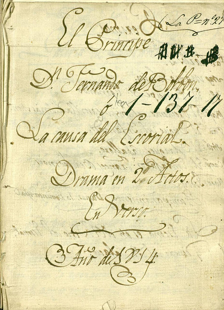 Miniatura de Don Fernando de Borbón o la causa del Escorial