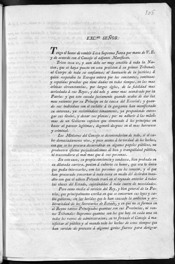 Miniatura de Oficio del Consejo a la Junta Suprema