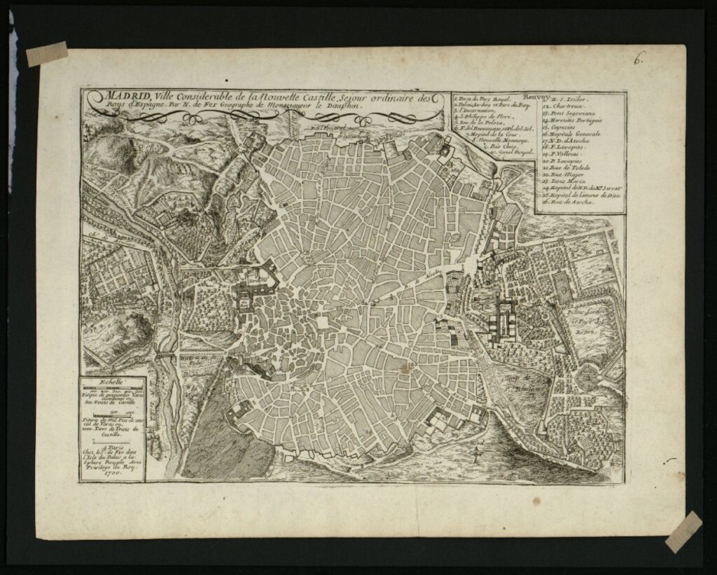 Miniatura de Madrid, Ville Considerable de la Nouvelle Castille, Sejour ordinaire des Roys d´Espagne