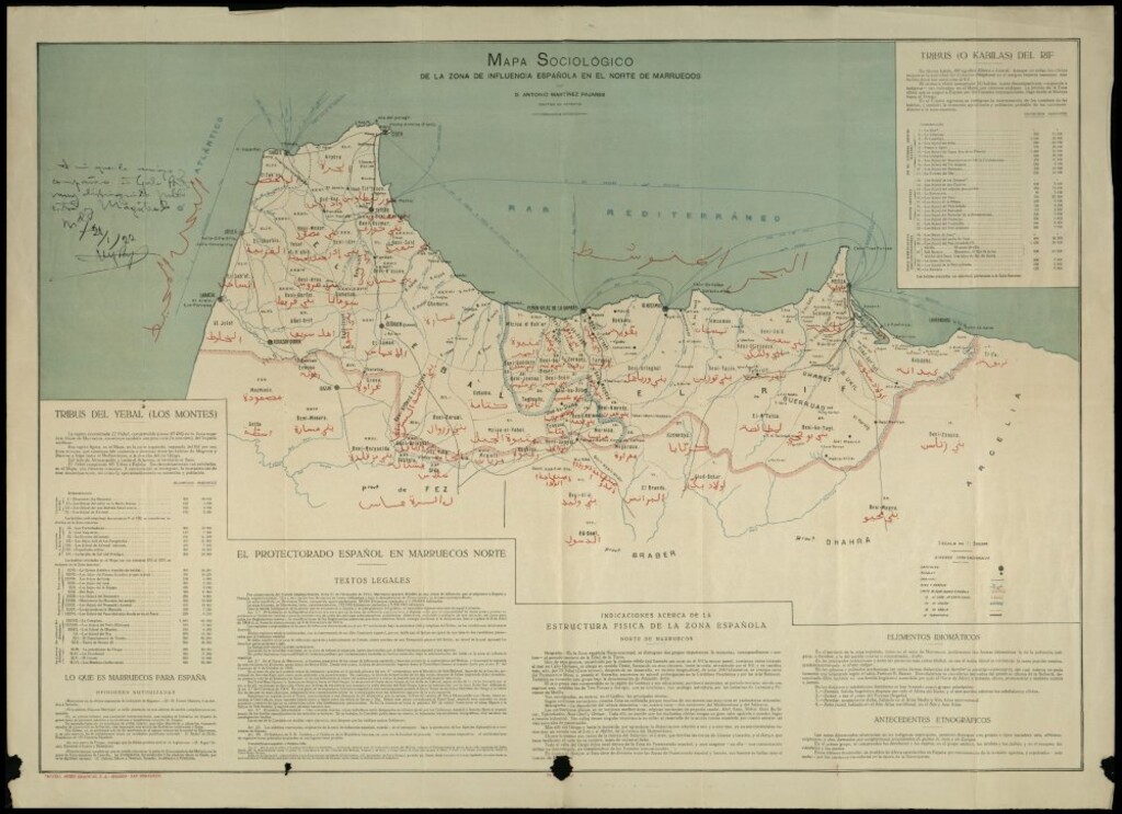 Miniatura de Mapa sociológico de la zona de influencia española en el norte de Marruecos