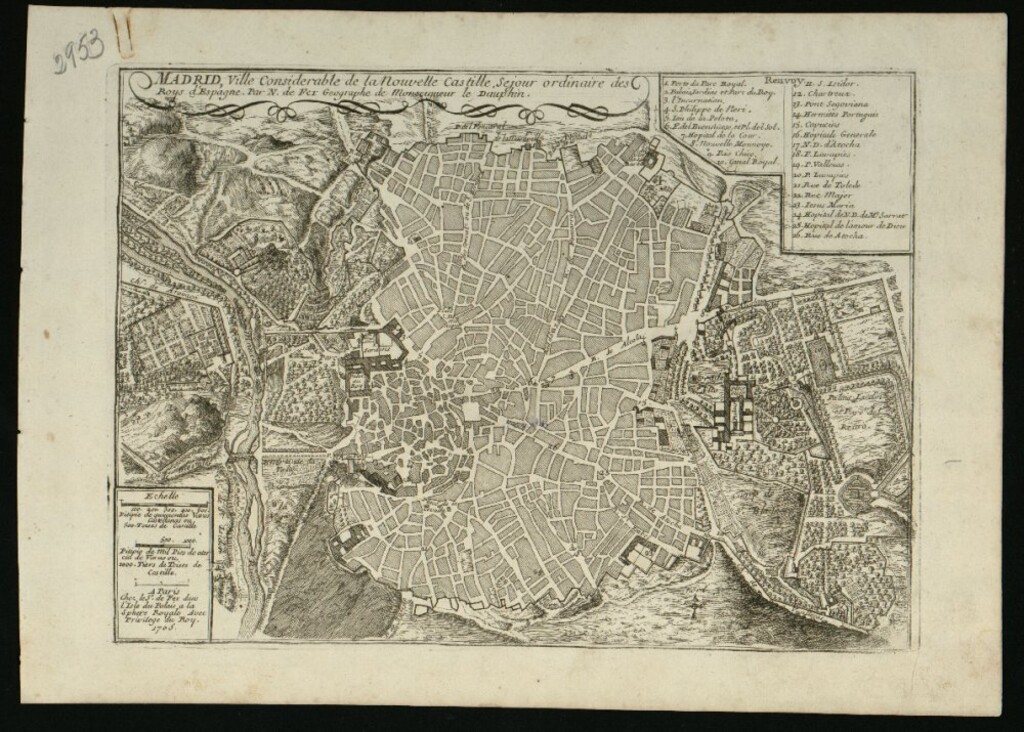 Miniatura de Madrid, Ville Considerable de la Nouvelle Castille, Sejour ordinaire des Roys d´Espagne