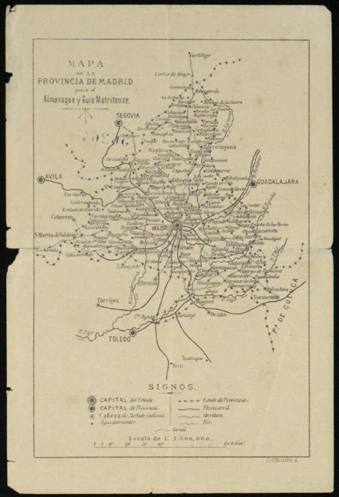 Miniatura de Mapa de la provincia de Madrid