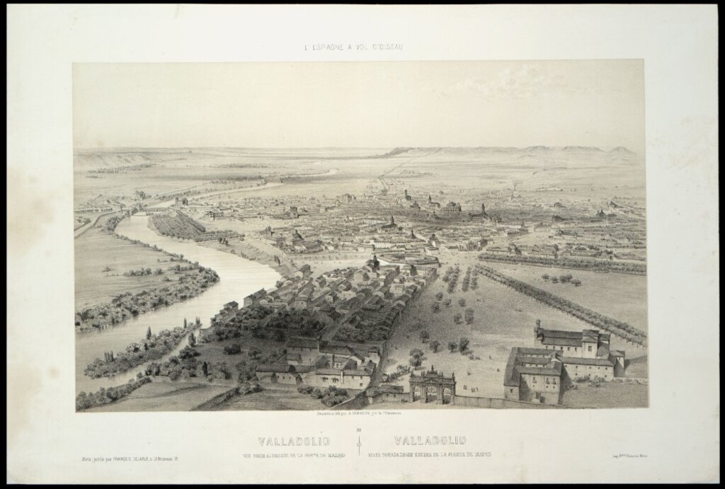 Miniatura de Valladolid. Vue prise au-dessus de la porte de Madrid