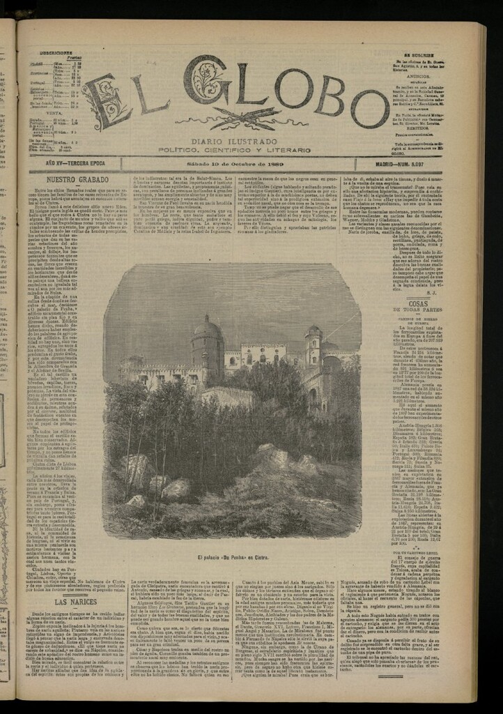 Miniatura de El Globo : diario ilustrado del 19 de octubre de 1889, nº 5097
