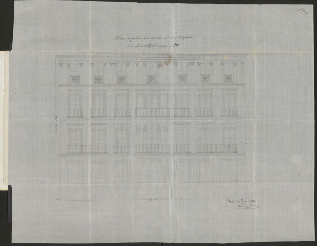 Miniatura de D. José Panuchi y Barata, licencia para construir en el solar nº 23 manzana 308 de la calle de la Libertad, dos casas de nueva planta.