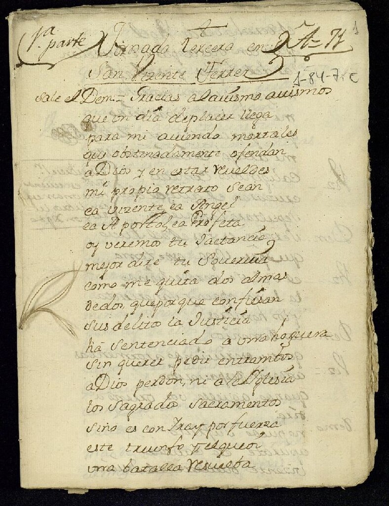 Miniatura de San Vizente Ferrer : 1ª parte