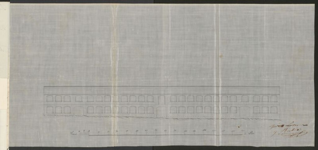 Miniatura de D. Mateo Lorenzale, sobre licencia para edificar de nueva planta en las afueras del Portillo de Embajadores.