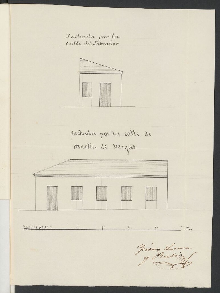 Miniatura de D. Juan Meñoro, licencia para construir en las afueras del Portillo de Embajadores calle del Labrador y Martín de Vargas.