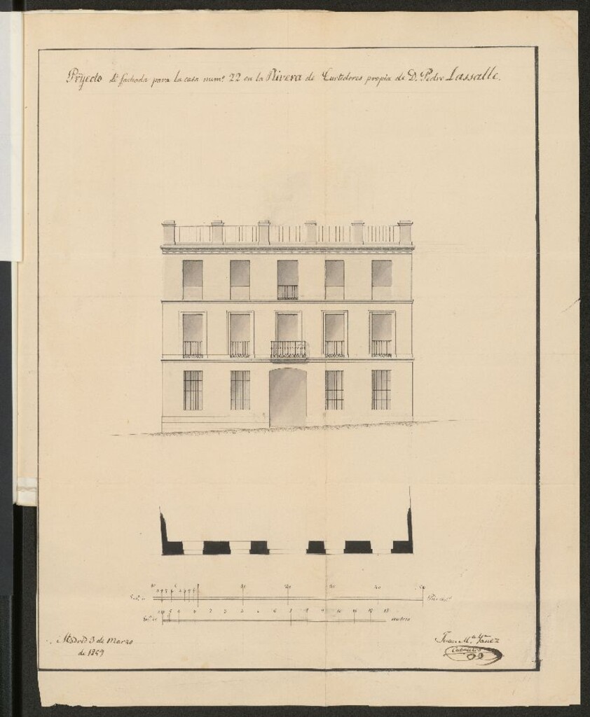Miniatura de D. Juan Pedro Lassalle, en petición de licencia para construir de nueva planta en la rivera de curtidores nº 22 manzana 90.