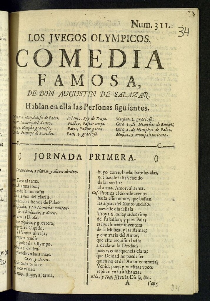 Miniatura de Los juegos olympicos : comedia famosa