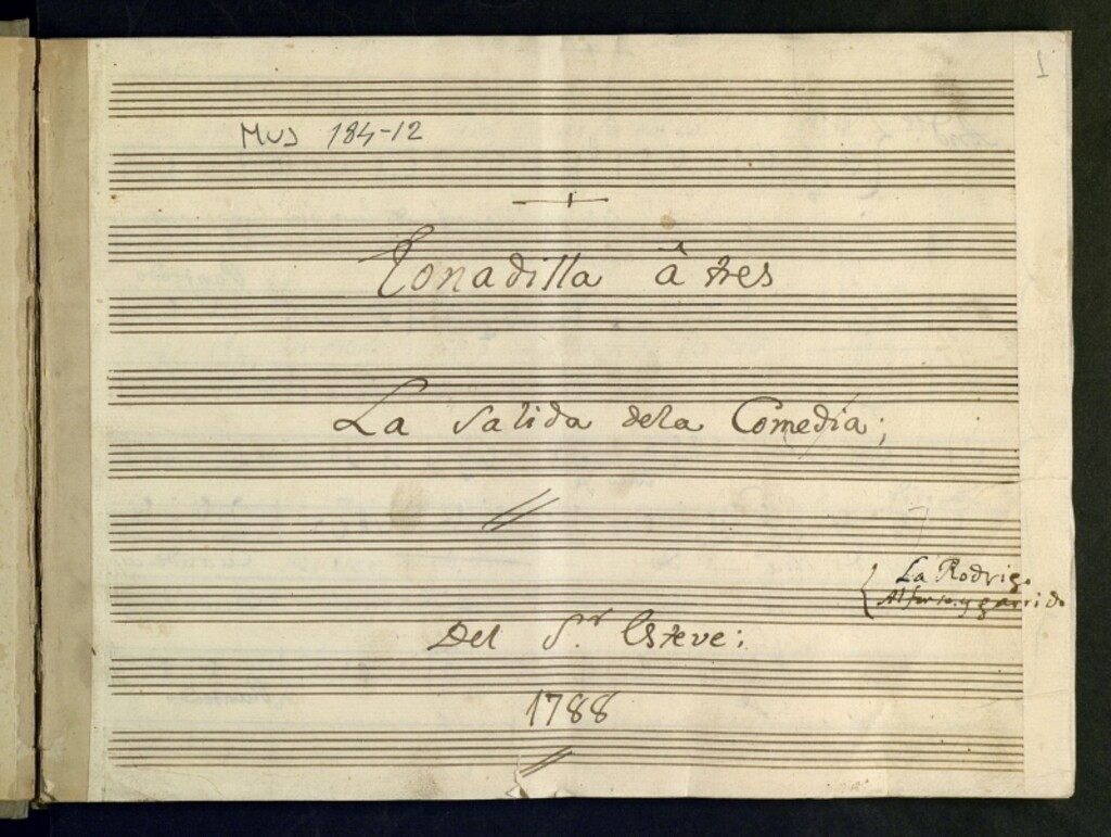 Miniatura de Tonadila â tres salida dela comedia