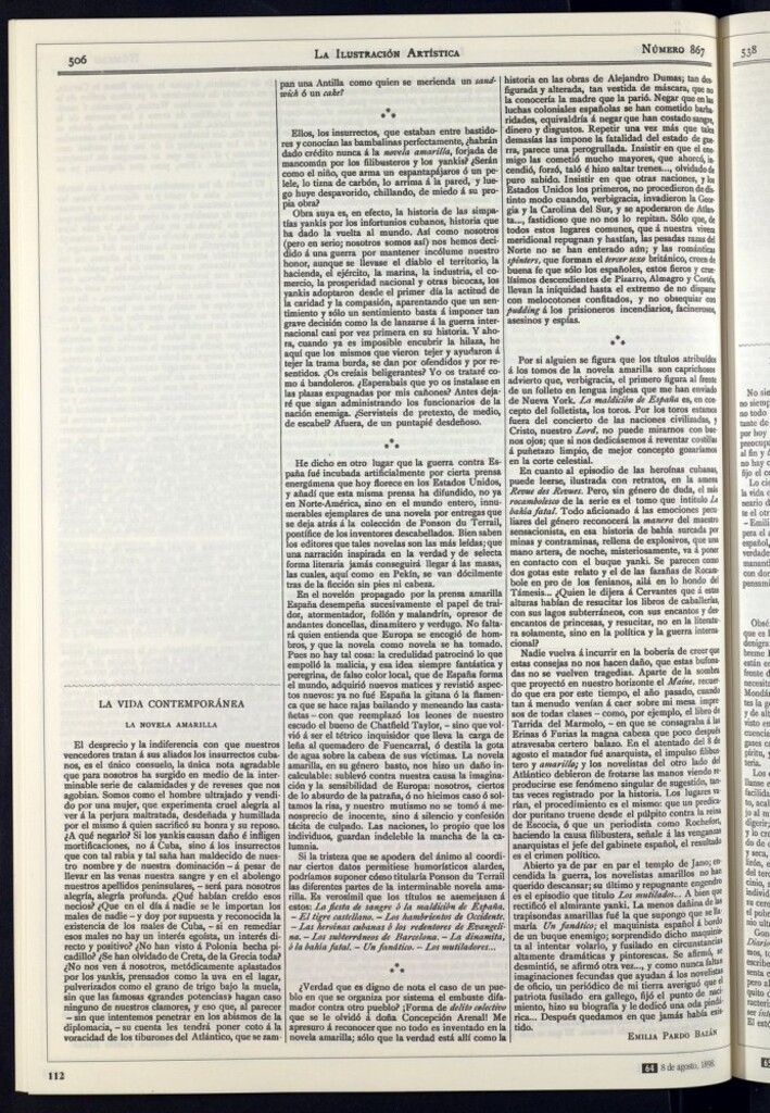 Miniatura de La novela amarilla. Yanquis y cubanos. La prensa amarilla.