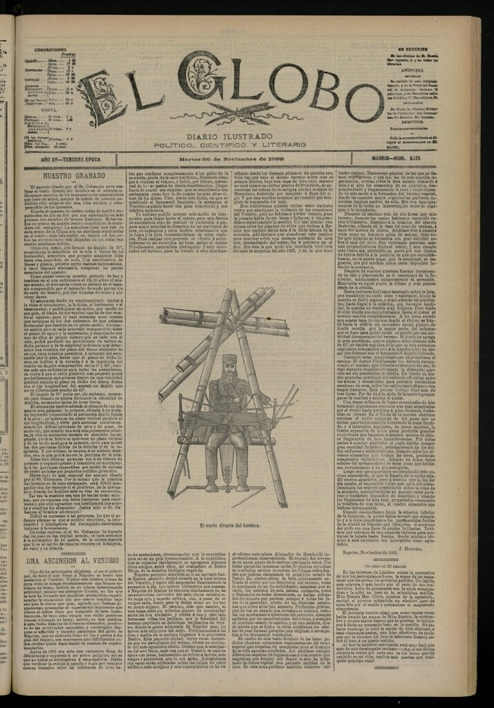 Miniatura de El Globo : diario ilustrado del 26 de noviembre de 1889, nº 5135