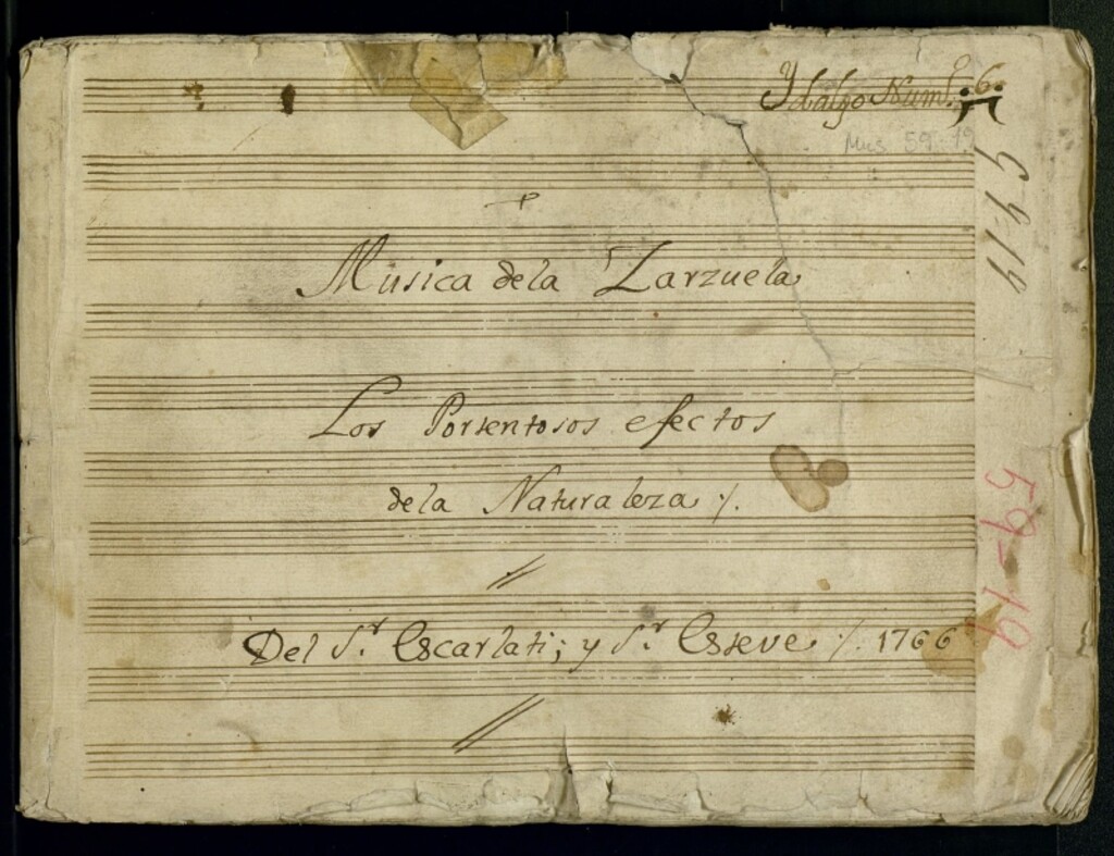 Miniatura de Musica de la Zarzuela Los Portentosos efectos de la Naturaleza