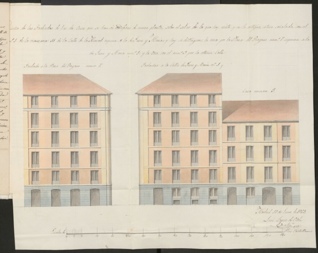 Miniatura de D. Sebastián Carbonell, en solicitud de licencia para construir de nueva planta la casa de su propiedad, sita en la Plaza al Progreso nº 7 con vuelta a la calle Jesús y María nº 1 y 3, manzana 11.