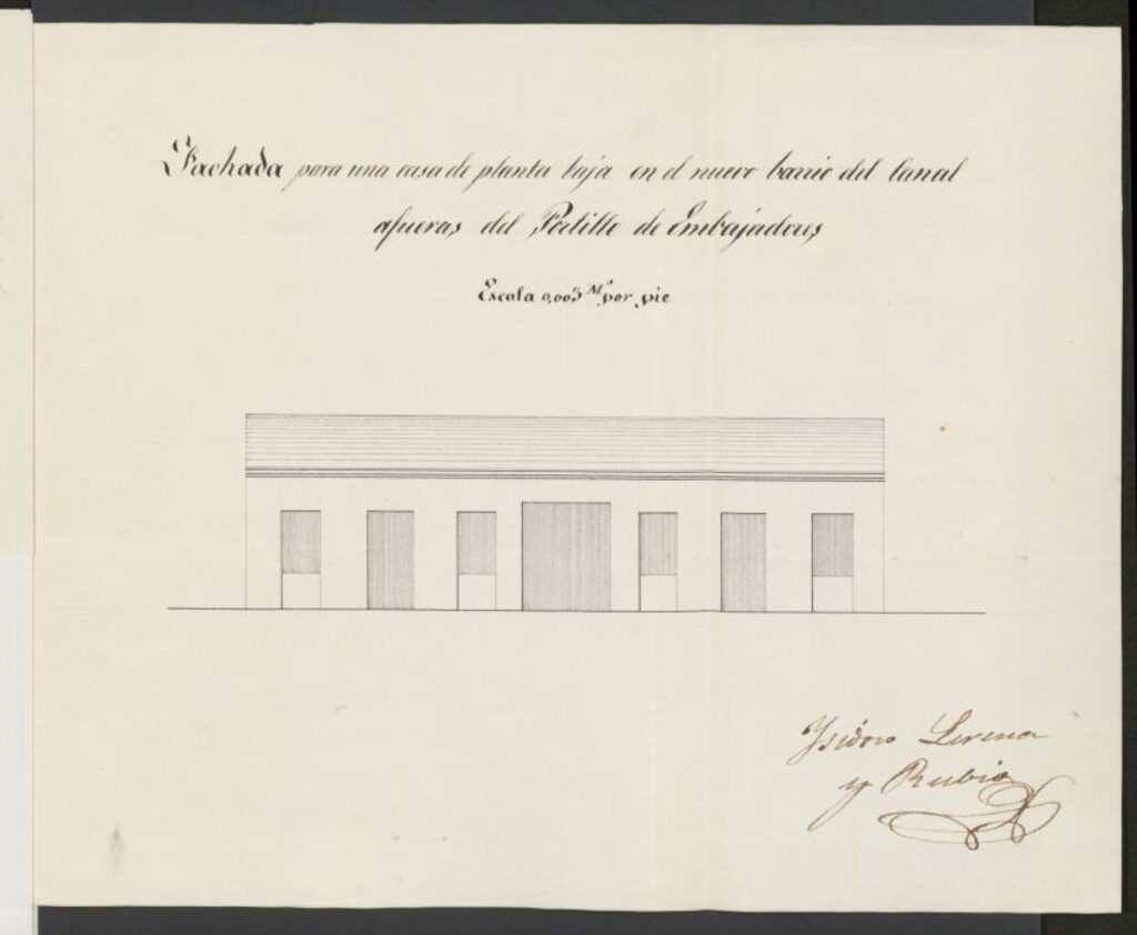 Miniatura de D. Francisco Díaz, solicitando licencia para construir en las afueras del Portillo de Embajadores, Barrio de las Peñuelas, calle sin número, manzana 11.