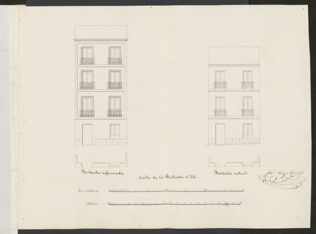 Miniatura de D. Julio César Ludovisi, solicitando aumentar piso tercero en su casa calle de la Ballesta nº 14, manzana 362.