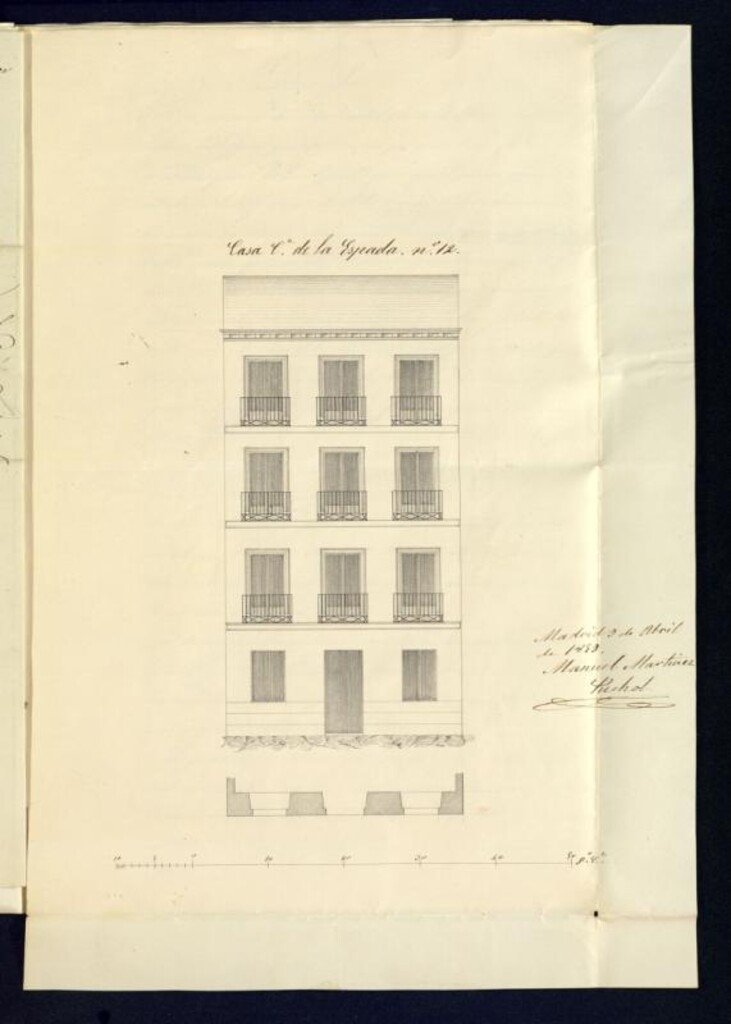 Miniatura de D. Domingo Saenz, licencia para edificar de nueva planta la casa calle de la Espada nº 12