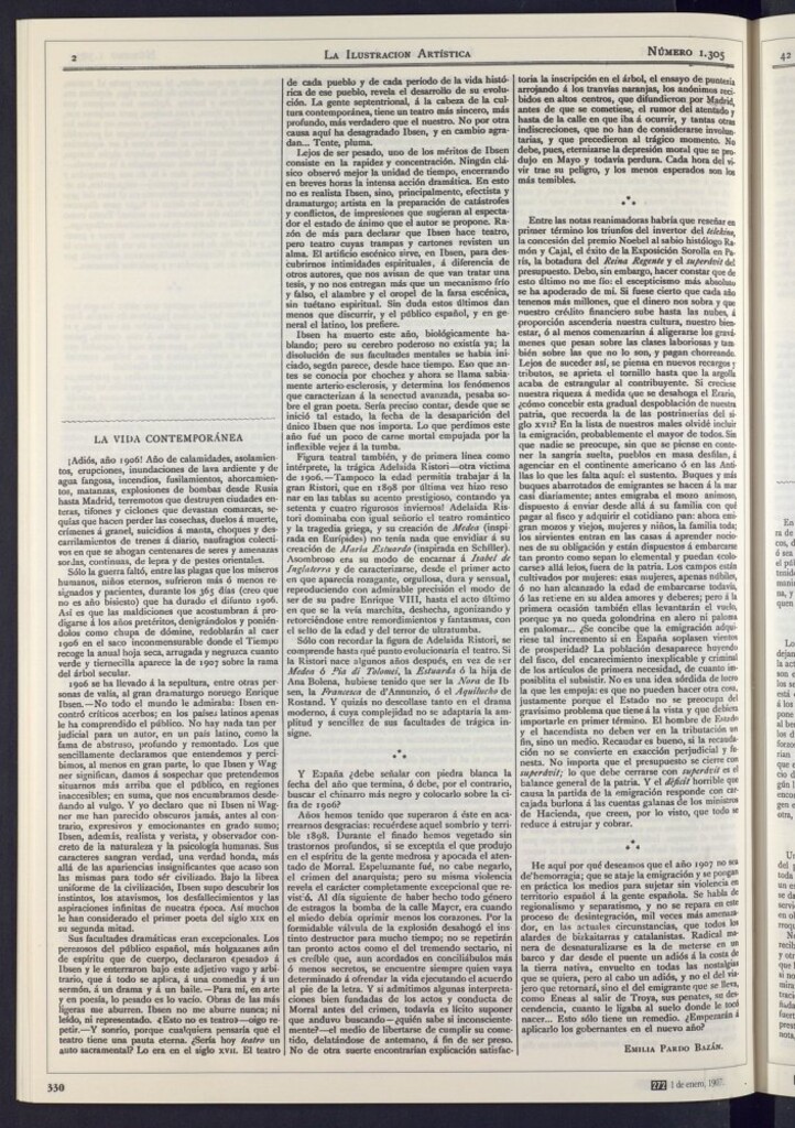 Miniatura de Balance del año transcurrido. Ibsen. La emigración
