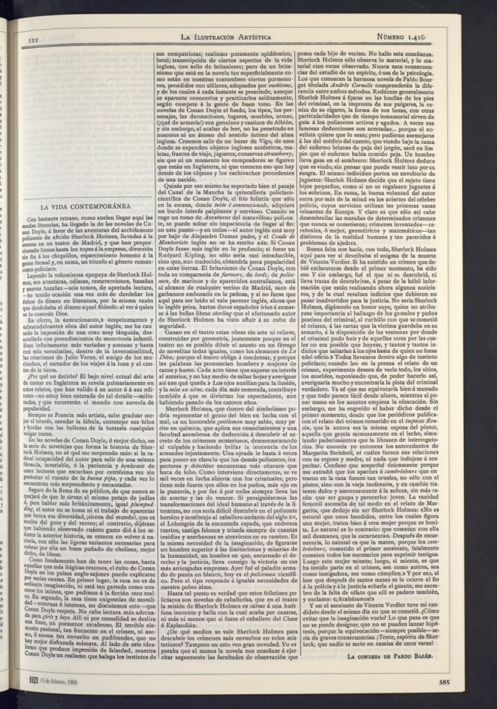 Miniatura de Conan Doyle. Asesinato regio