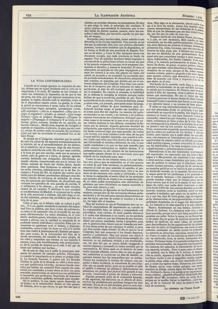 Miniatura de El debate Ferrer. Parlamentarismo. Lectura y