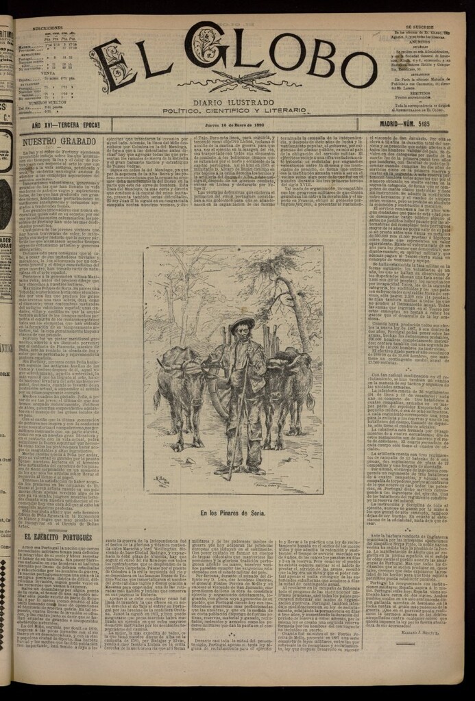 Miniatura de El Globo : diario ilustrado del 16 de enero de 1890, nº 5185