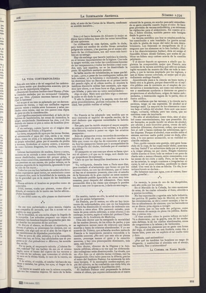 Miniatura de Desastre ferroviario. Pasaportes. La guerra y las enfermedades. Peligros del alcohol. Guerra, naranjas y moda
