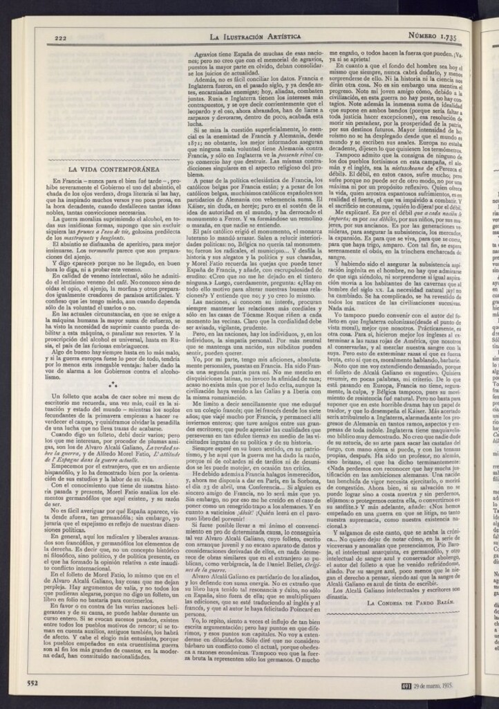Miniatura de Proscripción del alcohol por la guerra. Francofilia, germanofilia y maquiavelismo británico