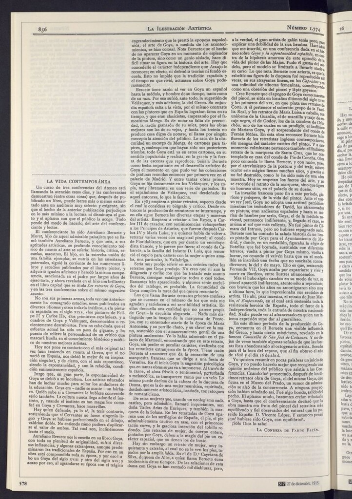 Miniatura de Conferencia de A. de Beruete Moret sobre Goya