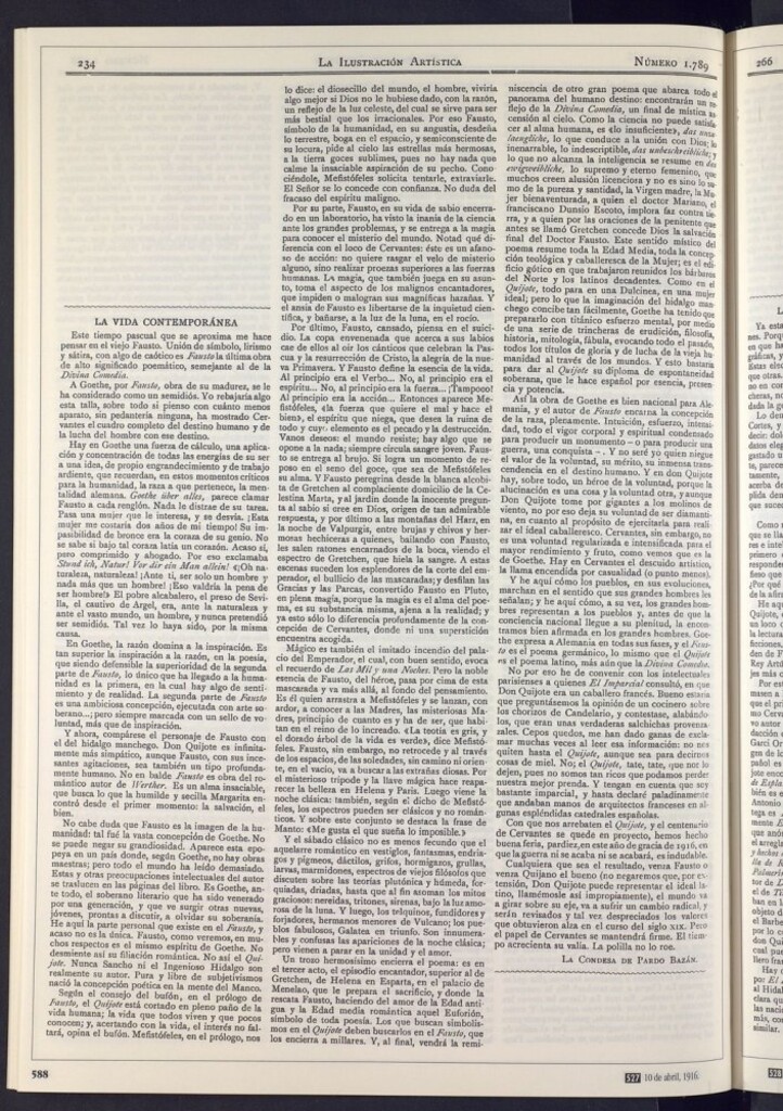 Miniatura de Fausto y Don Quijote