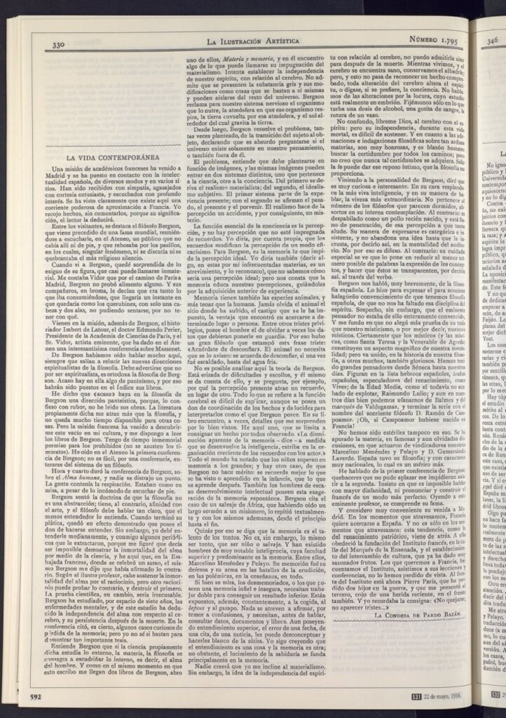 Miniatura de Bergson en España