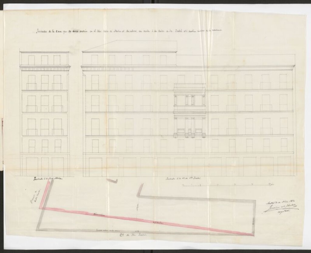 Miniatura de D. Carlos Villamil, dueño de la casa sita en la calle de Santa Isabel nº 1, con vuelta a la Plaza de Antón Martín nº 50, manzana 6, en solicitud de licencia para construirla a nueva planta.