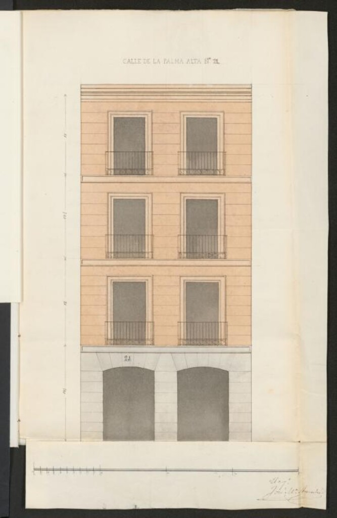 Miniatura de D. José Mª Aguilar, en solicitud de licencia para construir de nueva planta su casa calle de la Palma Alta nº 21.