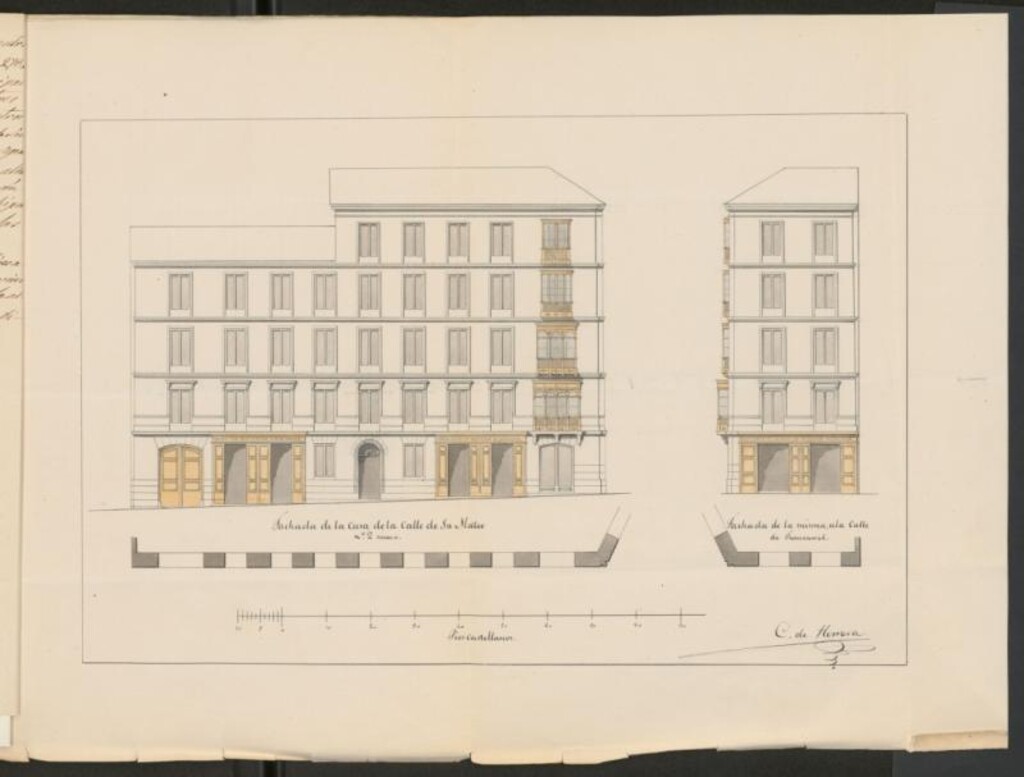 Miniatura de D. Francisco María de Cortázar, dueño de la casa calle de Fuencarral nº 78, con vuelta a la de S. Mateo nº 2, manzana 334 en solicitud de licencia para construir nueva planta.