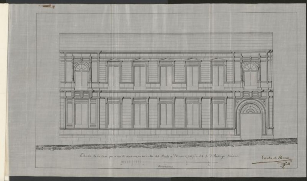 Miniatura de D. Rodrigo Soriano, en solicitud de licencia para construir de nueva planta la casa calle del Prado nº 26