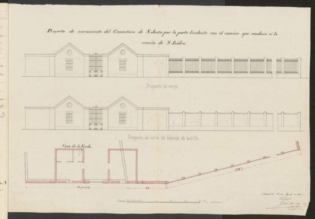 Miniatura de D. José Pozo y Solano, a nombre de la Real Archicofradía Sacramental de S. Justo, Santa Cruz y S. Millán, en solicitud de licencia para cercar un terreno que linda con el Camino Real que va a S. Isidro del Campo.