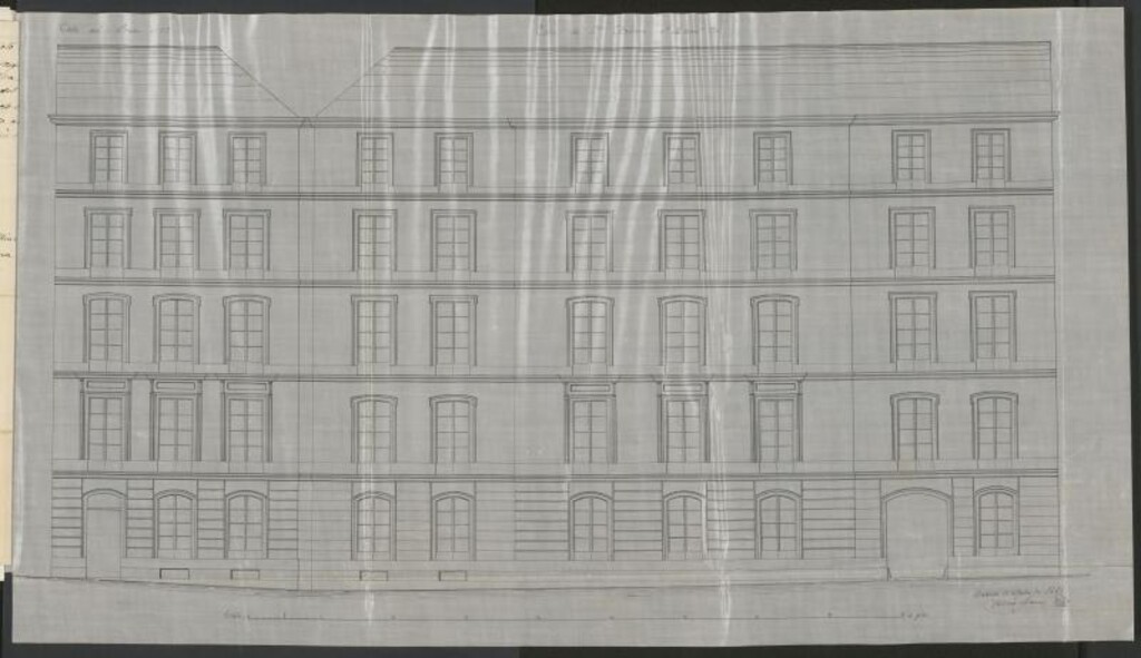 Miniatura de Sr. Duque de Hijar, en solicitud de licencia para construir de nueva planta su casa calle del Prado nº 29.