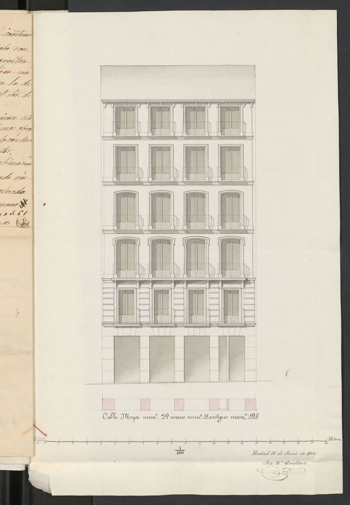 Miniatura de D. José García y Losada, en solicitud de licencia para construir de nueva planta la casa de su propiedad calle Mayor nº 39.