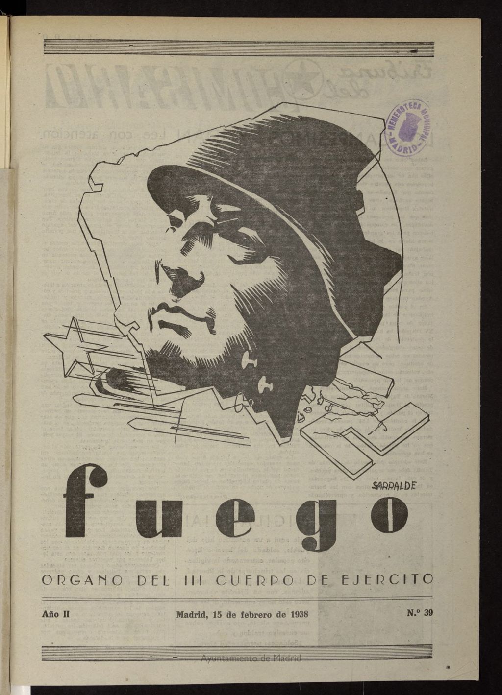 Miniatura de Fuego (Madrid, 1937) del 15 de febrero de 1938
