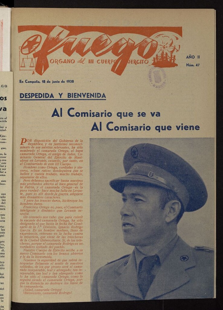 Miniatura de Fuego (Madrid, 1937) del 18 de junio de 1938