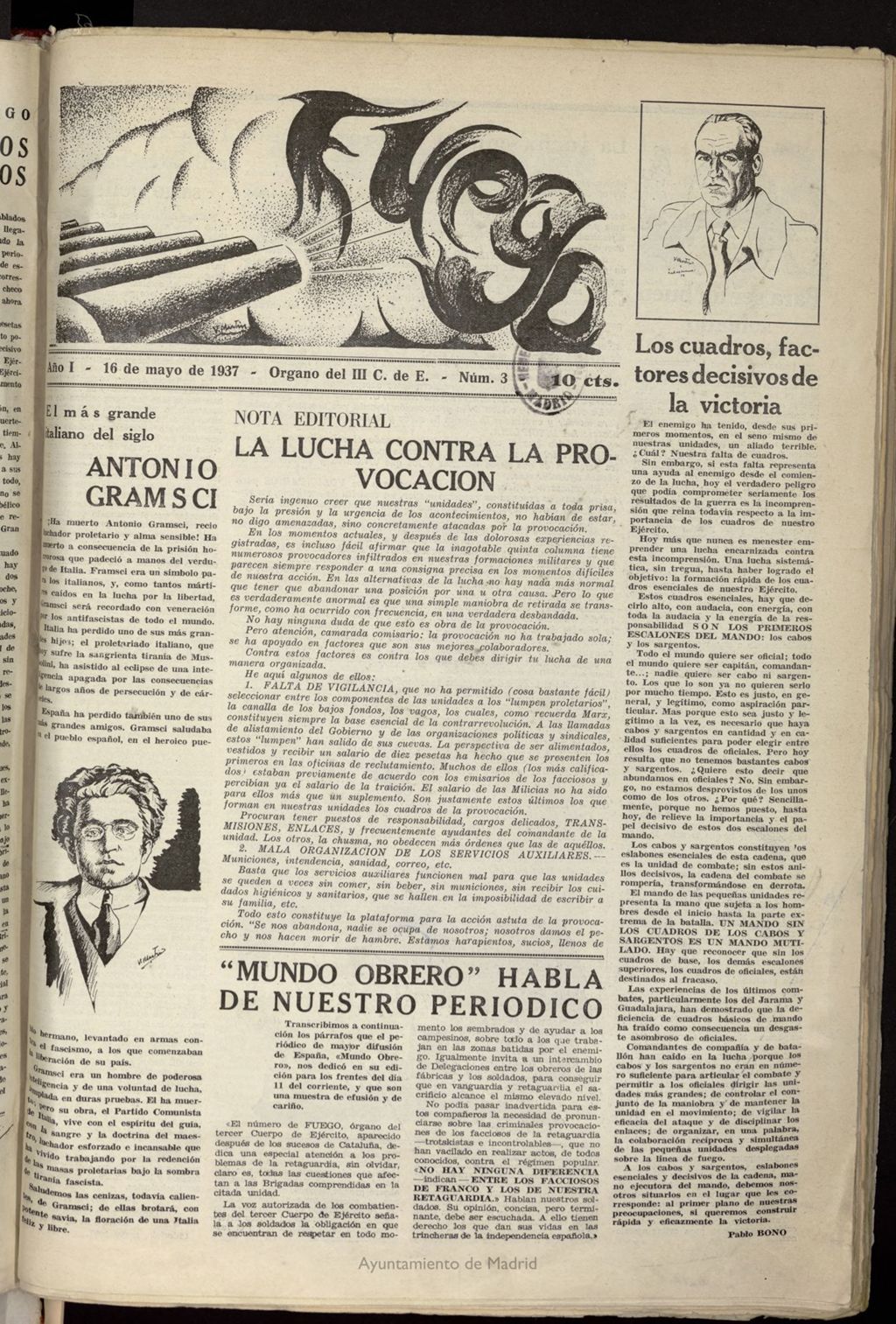 Miniatura de Fuego (Madrid, 1937) del 16 de mayo de 1937