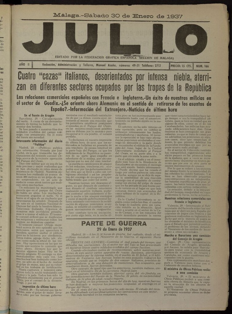 Miniatura de Julio, 30 de enero de 1937