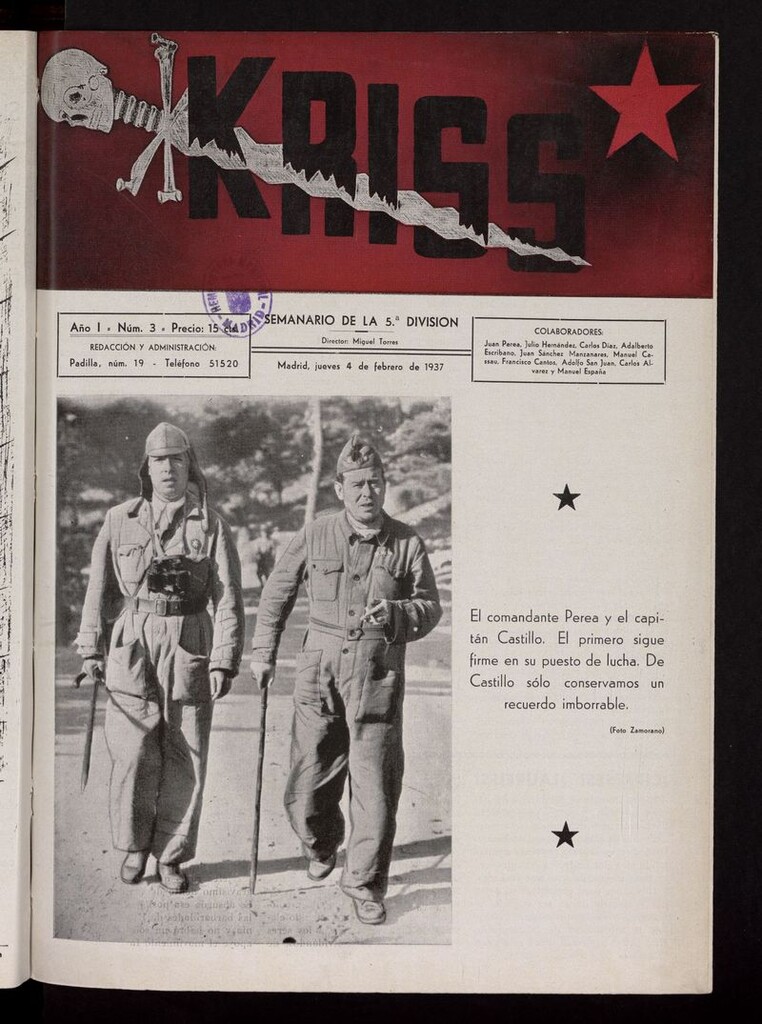 Miniatura de Kriss: semanario de la 5ª División del 4 de febrero de 1937