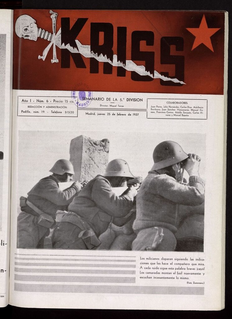 Miniatura de Kriss: semanario de la 5ª División del 25 de febrero de 1937