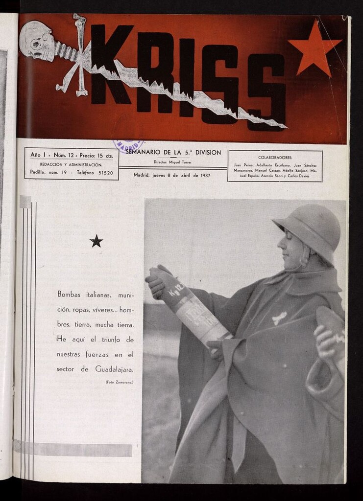 Miniatura de Kriss: semanario de la 5ª División del 8 de abril de 1937