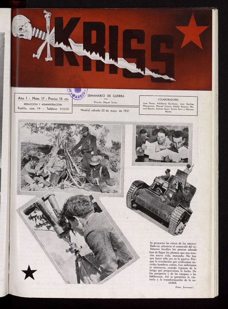 Miniatura de Kriss: semanario de la 5ª División del 22 de mayo de 1937